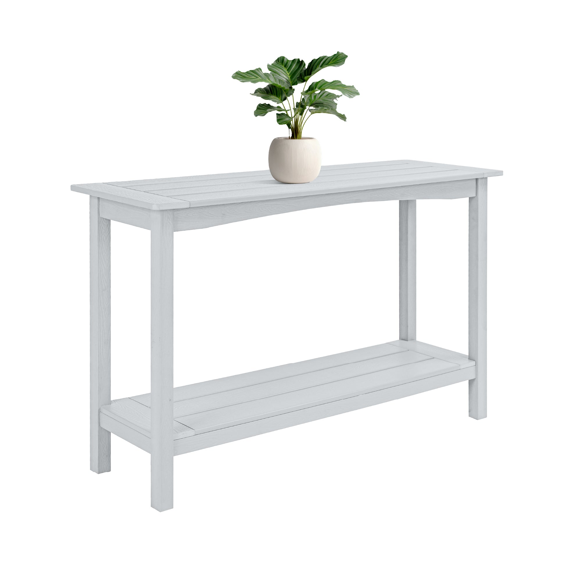 AwayHome 48" HIPS Outdoor Console Table for All-Weather,2-Shelf Side Table for Patio